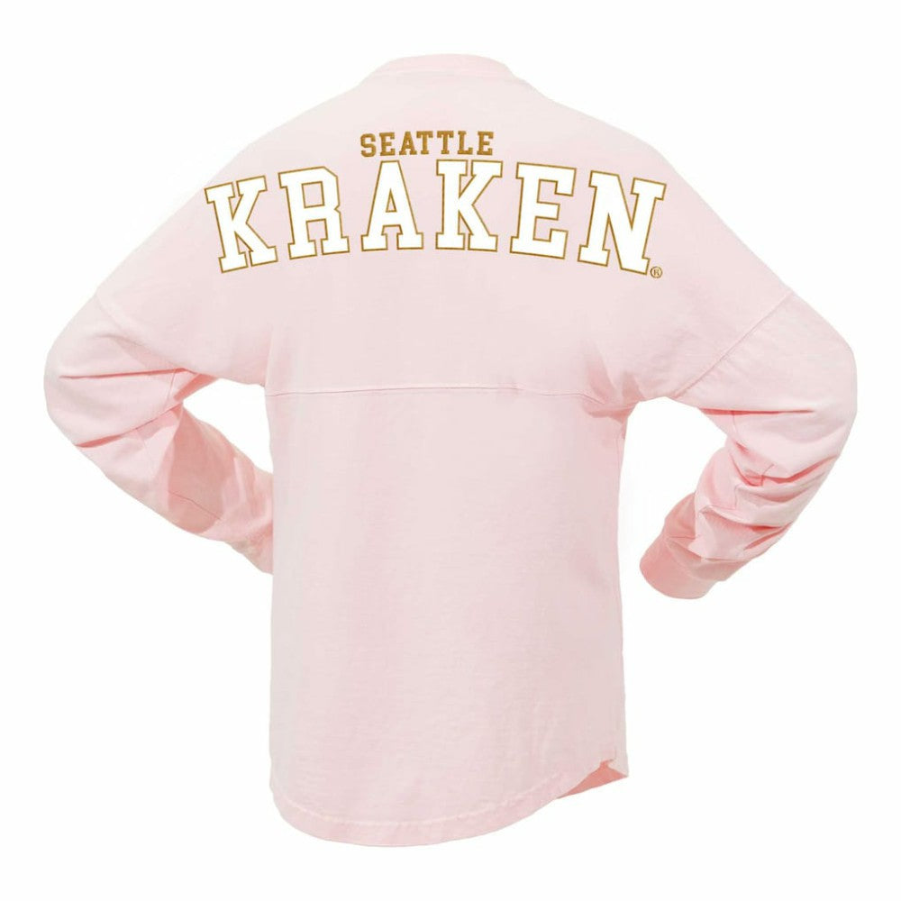 Seattle Kraken Fanatics Women's Spirit Jersey Long Sleeve T-Shirt Pink