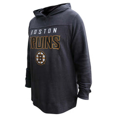 David Pastrnak Boston Bruins Profile Women's Plus Size Name & Number Thermal Pullover Hoodie Black