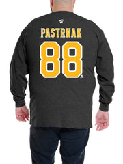 David Pastrnak Boston Bruins Profile Big & Tall Name & Number Thermal Pullover Sweatshirt Black