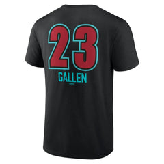 Zac Gallen Arizona Diamondbacks Name & Number Fastball T-Shirt - Black