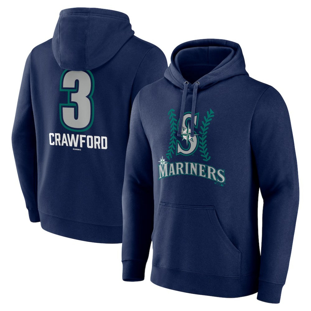 J.P. Crawford Seattle Mariners Name & Number Fastball Pullover Hoodie - Navy
