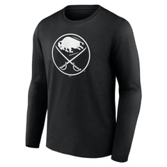 Buffalo Sabres Personalized Name & Number Monochrome Long Sleeve T-Shirt Black