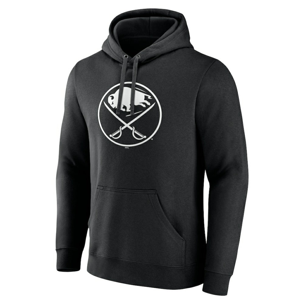 Buffalo Sabres Personalized Name & Number Monochrome Pullover Hoodie Black