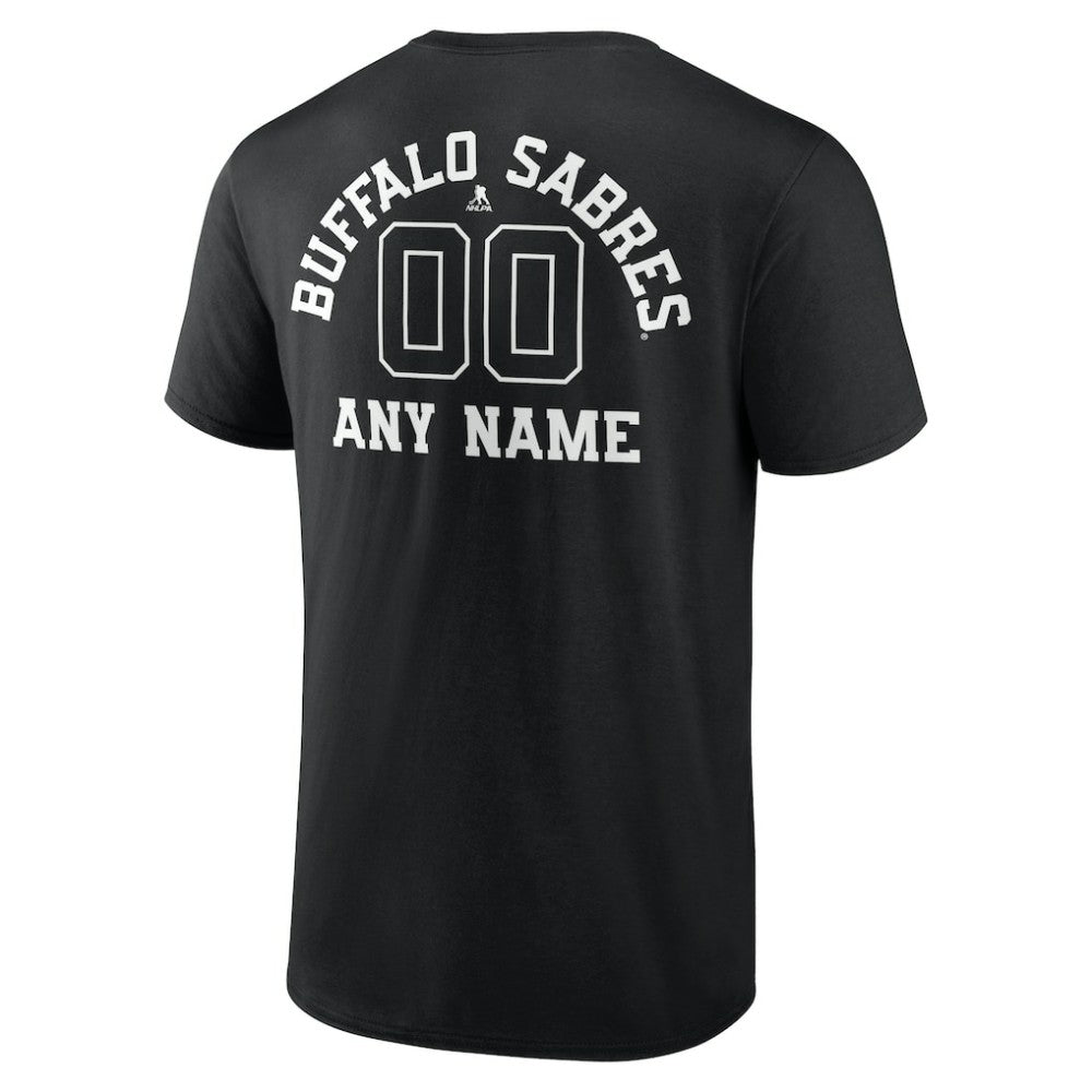 Buffalo Sabres Personalized Name & Number Monochrome T-Shirt Black