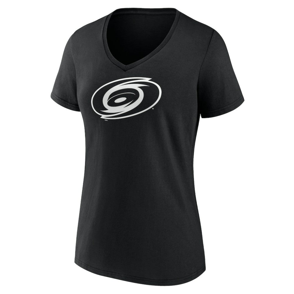 Carolina Hurricanes Women's Personalized Name & Number Monochrome V-Neck T-Shirt Black