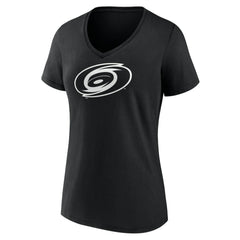Carolina Hurricanes Women's Personalized Name & Number Monochrome V-Neck T-Shirt Black