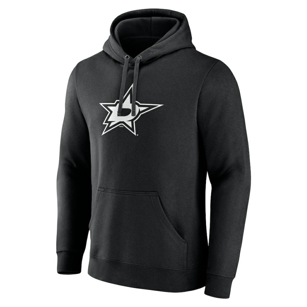 Dallas Stars Personalized Name & Number Monochrome Pullover Hoodie Black
