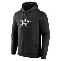Dallas Stars Personalized Name & Number Monochrome Pullover Hoodie Black