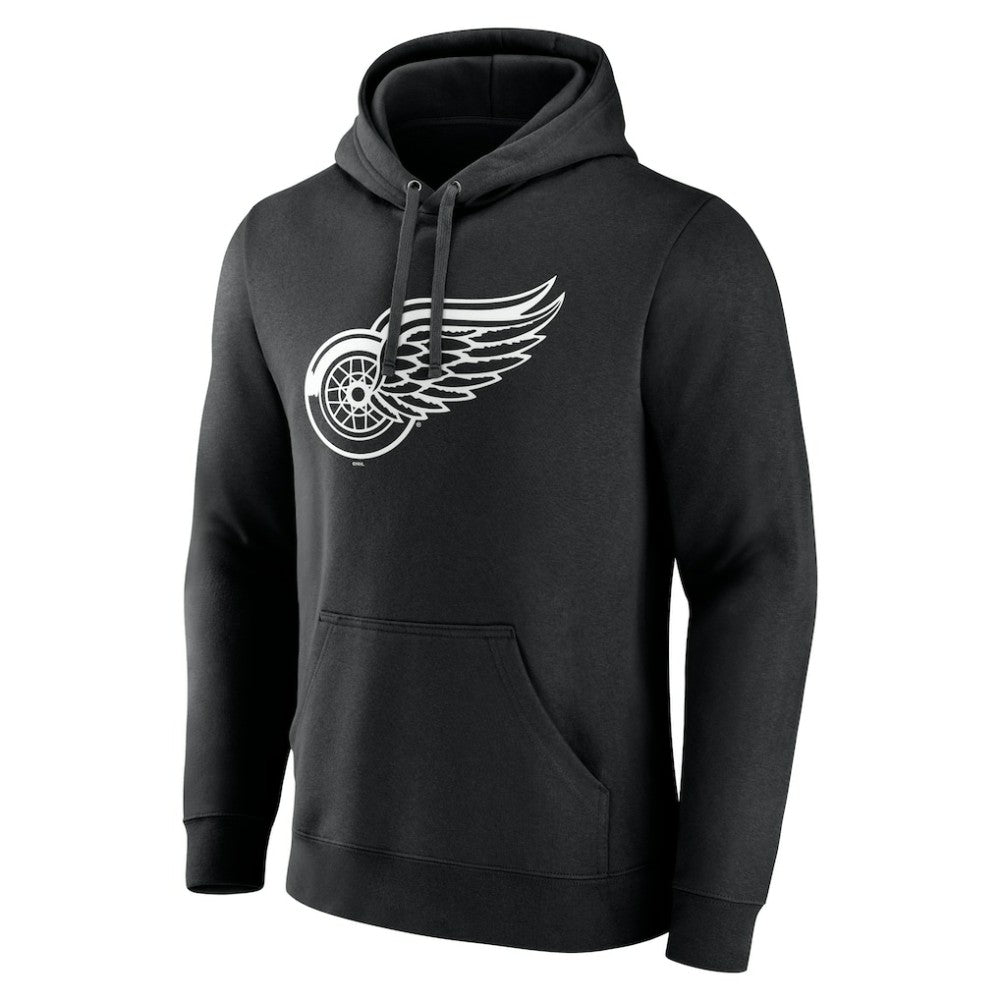 Detroit Red Wings Personalized Name & Number Monochrome Pullover Hoodie Black