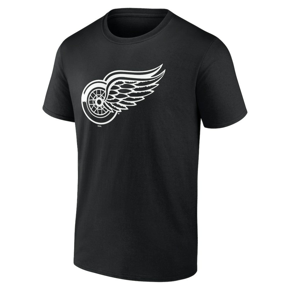 Detroit Red Wings Personalized Name & Number Monochrome T-Shirt Black