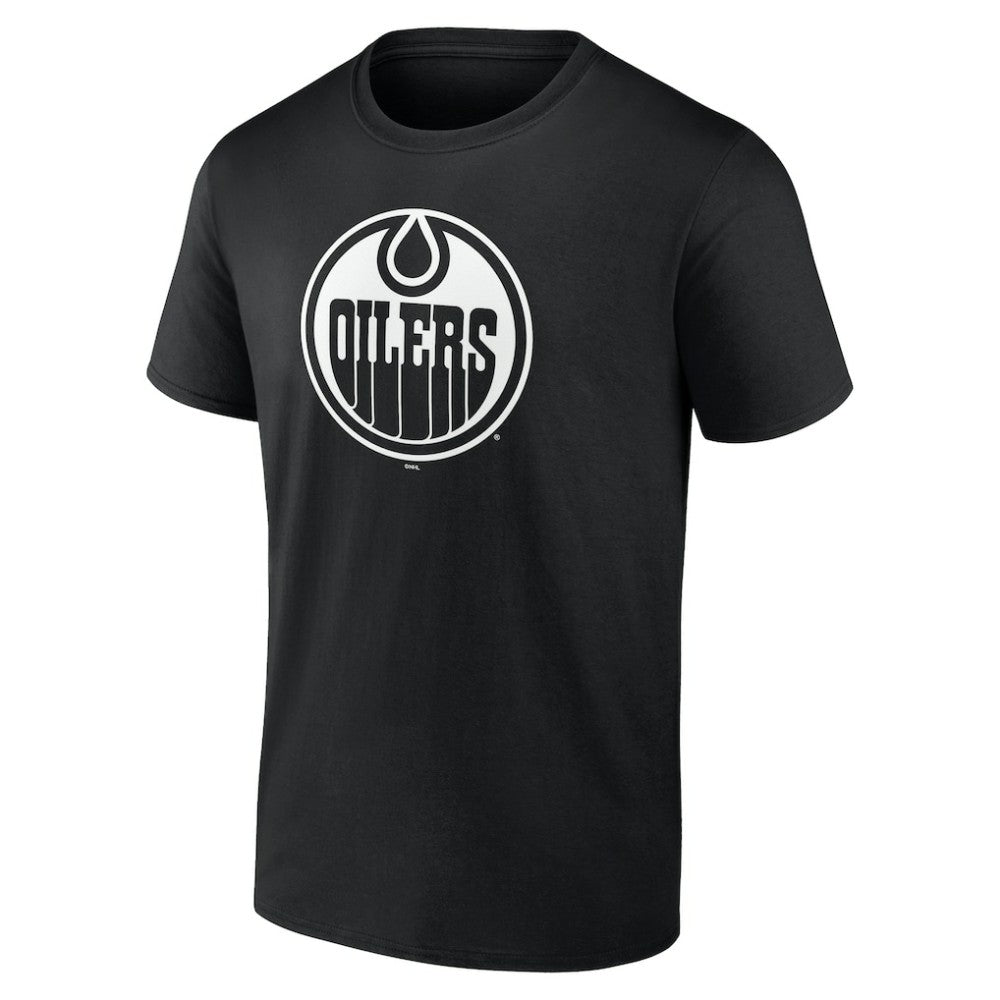 Edmonton Oilers Personalized Name & Number Monochrome T-Shirt Black