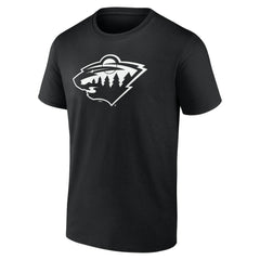 Minnesota Wild Personalized Name & Number Monochrome T-Shirt Black