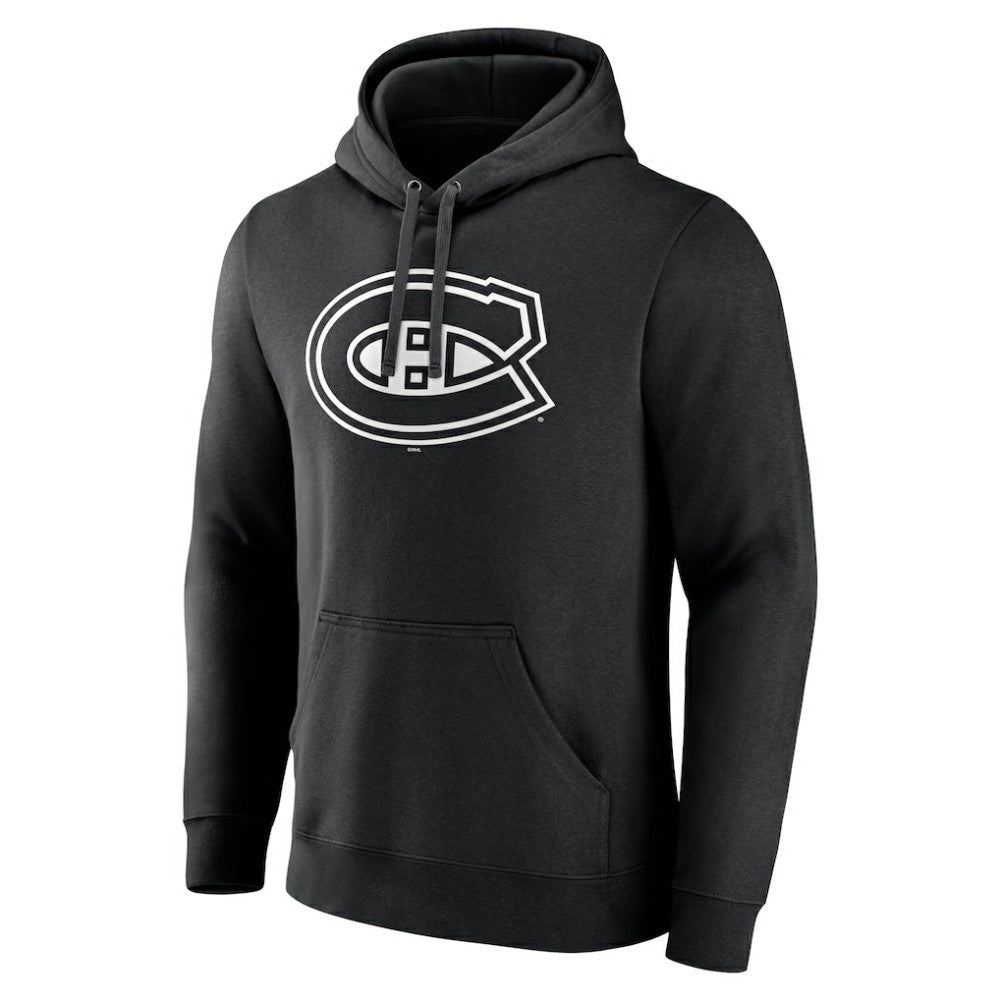 Montreal Canadiens Personalized Name & Number Monochrome Pullover Hoodie Black