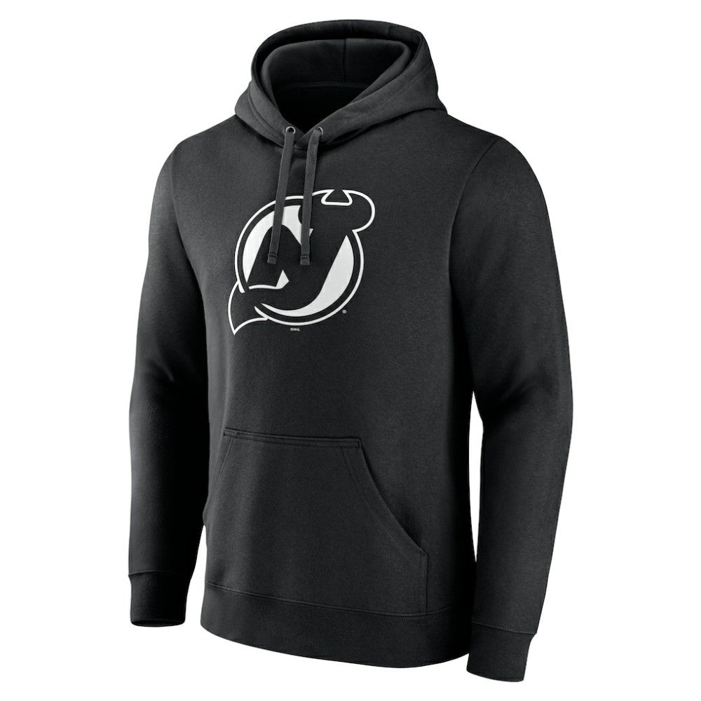 New Jersey Devils Personalized Name & Number Monochrome Pullover Hoodie Black