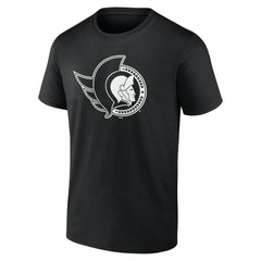 Ottawa Senators Personalized Name & Number Monochrome T-Shirt Black