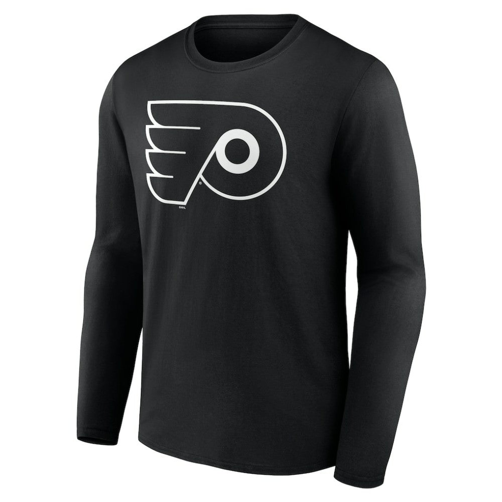 Philadelphia Flyers Personalized Name & Number Monochrome Long Sleeve T-Shirt Black