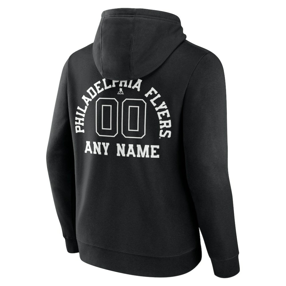 Philadelphia Flyers Personalized Name & Number Monochrome Pullover Hoodie Black