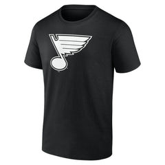 St. Louis Blues Personalized Name & Number Monochrome T-Shirt Black