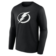 Tampa Bay Lightning Personalized Name & Number Monochrome Long Sleeve T-Shirt Black