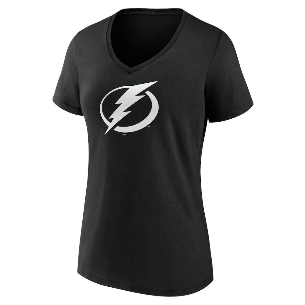 Tampa Bay Lightning Women's Personalized Name & Number Monochrome V-Neck T-Shirt Black
