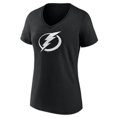 Tampa Bay Lightning Women's Personalized Name & Number Monochrome V-Neck T-Shirt Black