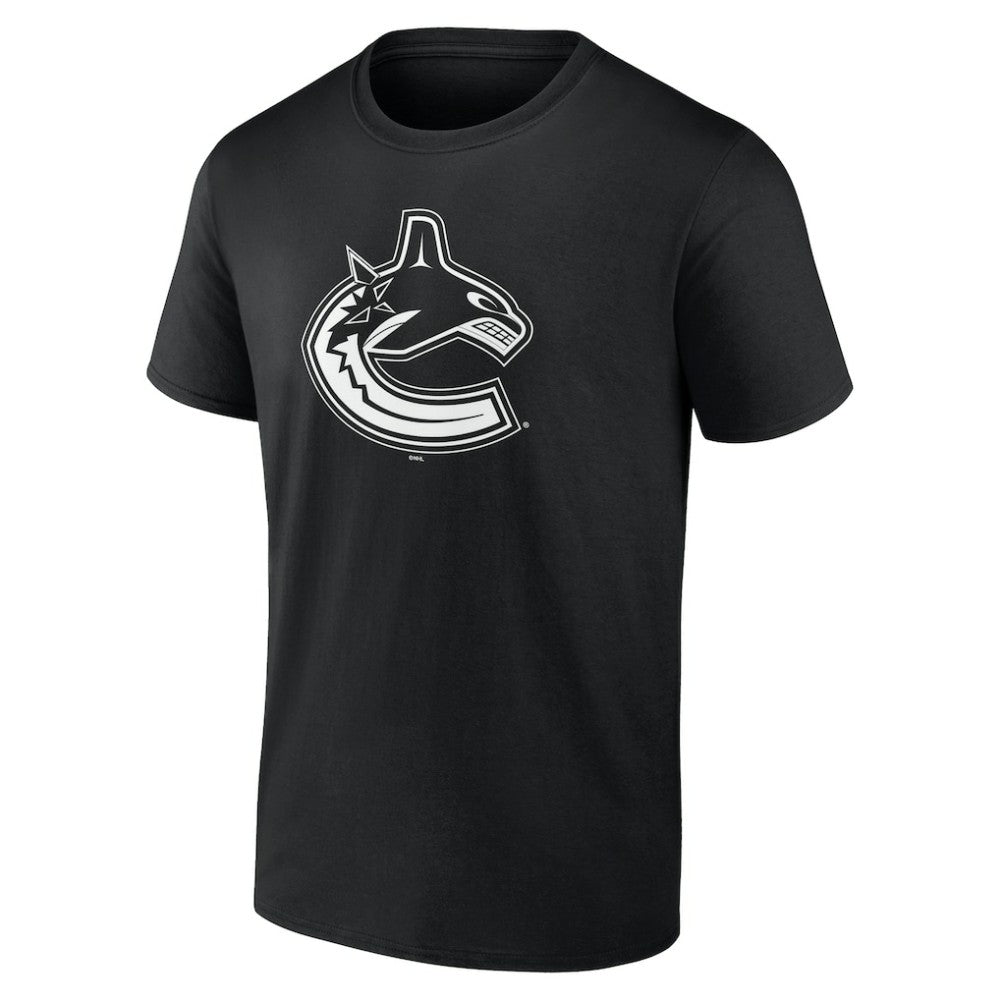 Vancouver Canucks Personalized Name & Number Monochrome T-Shirt Black