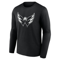 Washington Capitals Personalized Name & Number Monochrome Long Sleeve T-Shirt Black