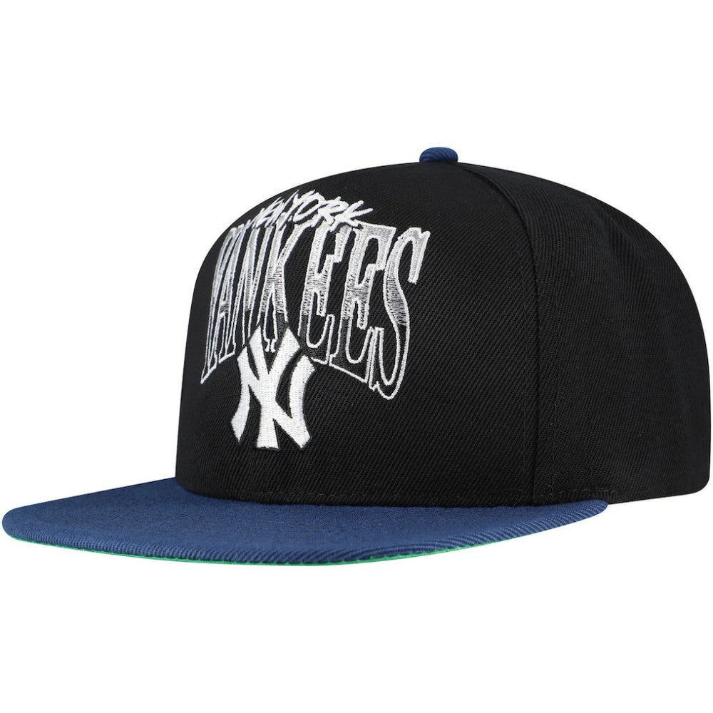 New York Yankees Rise Up Snapback Hat - Black | Mitchell & Ness
