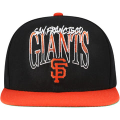 San Francisco Giants Rise Up Snapback Hat - Black | Mitchell & Ness