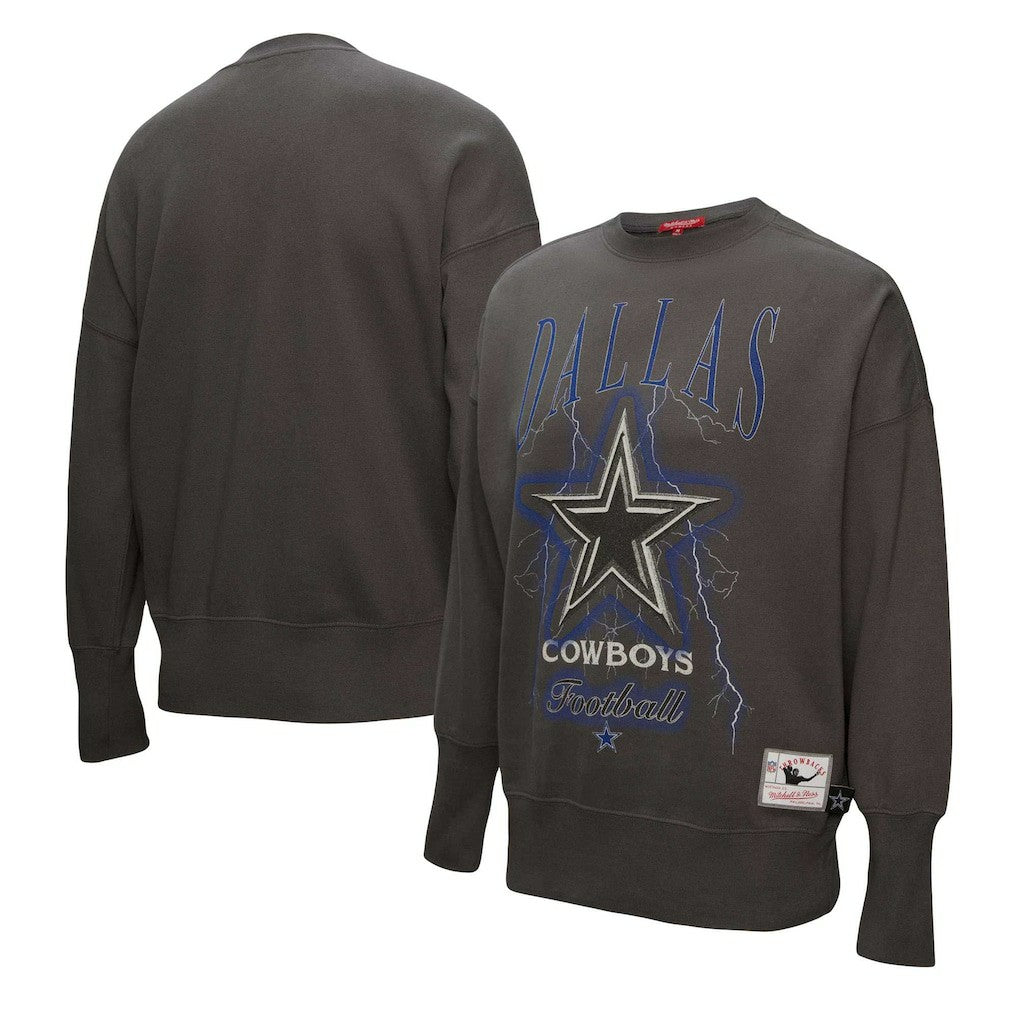 Dallas Cowboys Women's Distressed Logo 4.0 Pullover Sweatshirt - Charcoal outlet