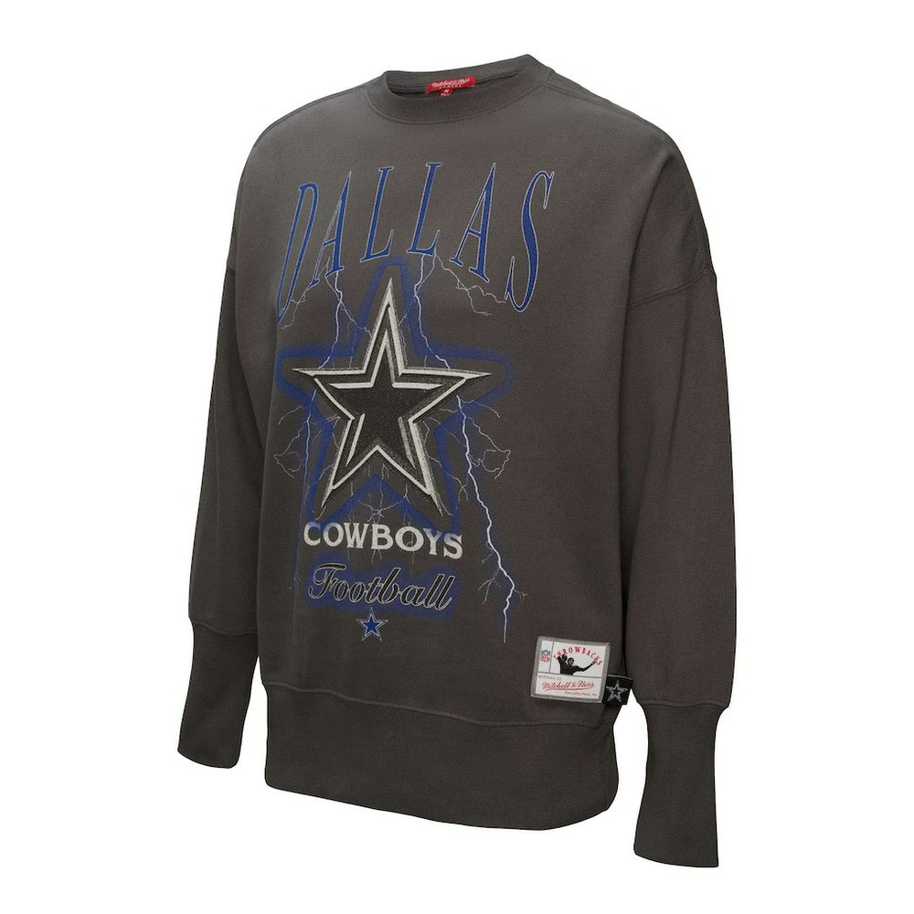 Dallas Cowboys Women's Distressed Logo 4.0 Pullover Sweatshirt - Charcoal outlet