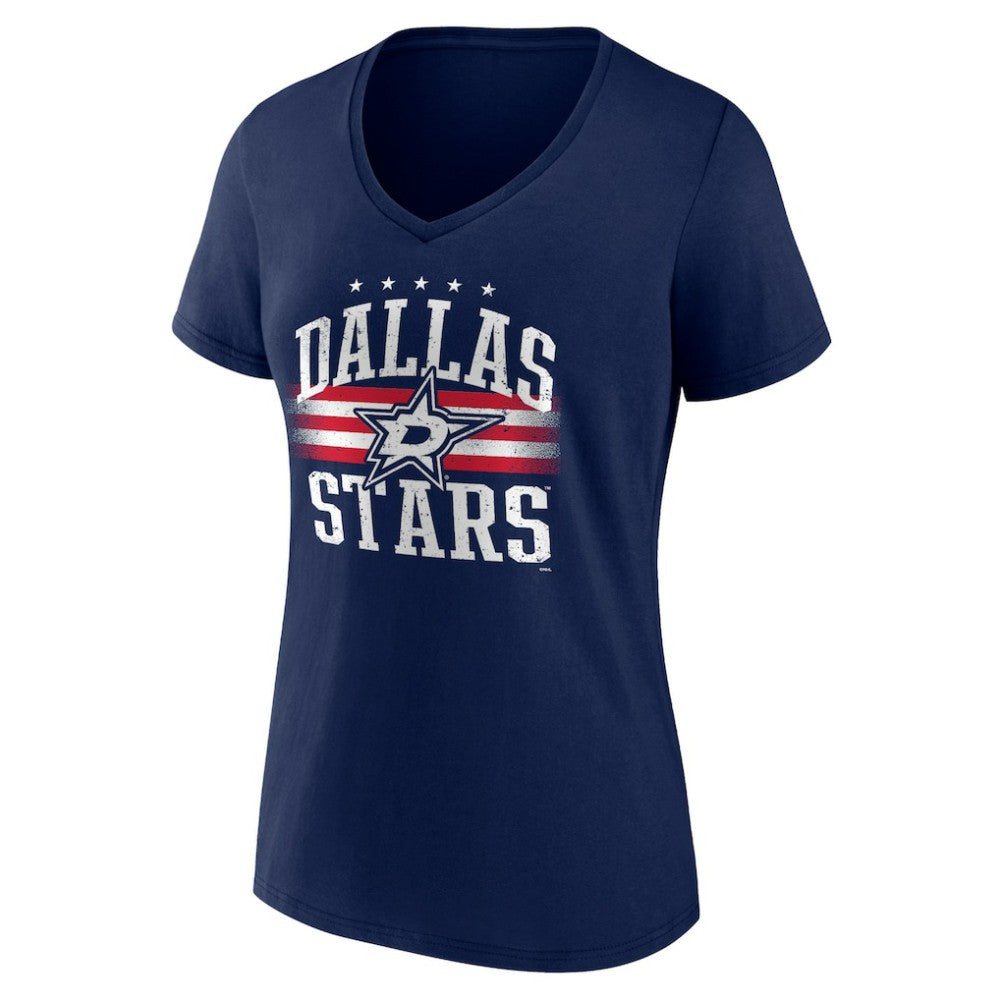Dallas Stars Women's Americana Team V-Neck T-Shirt Navy