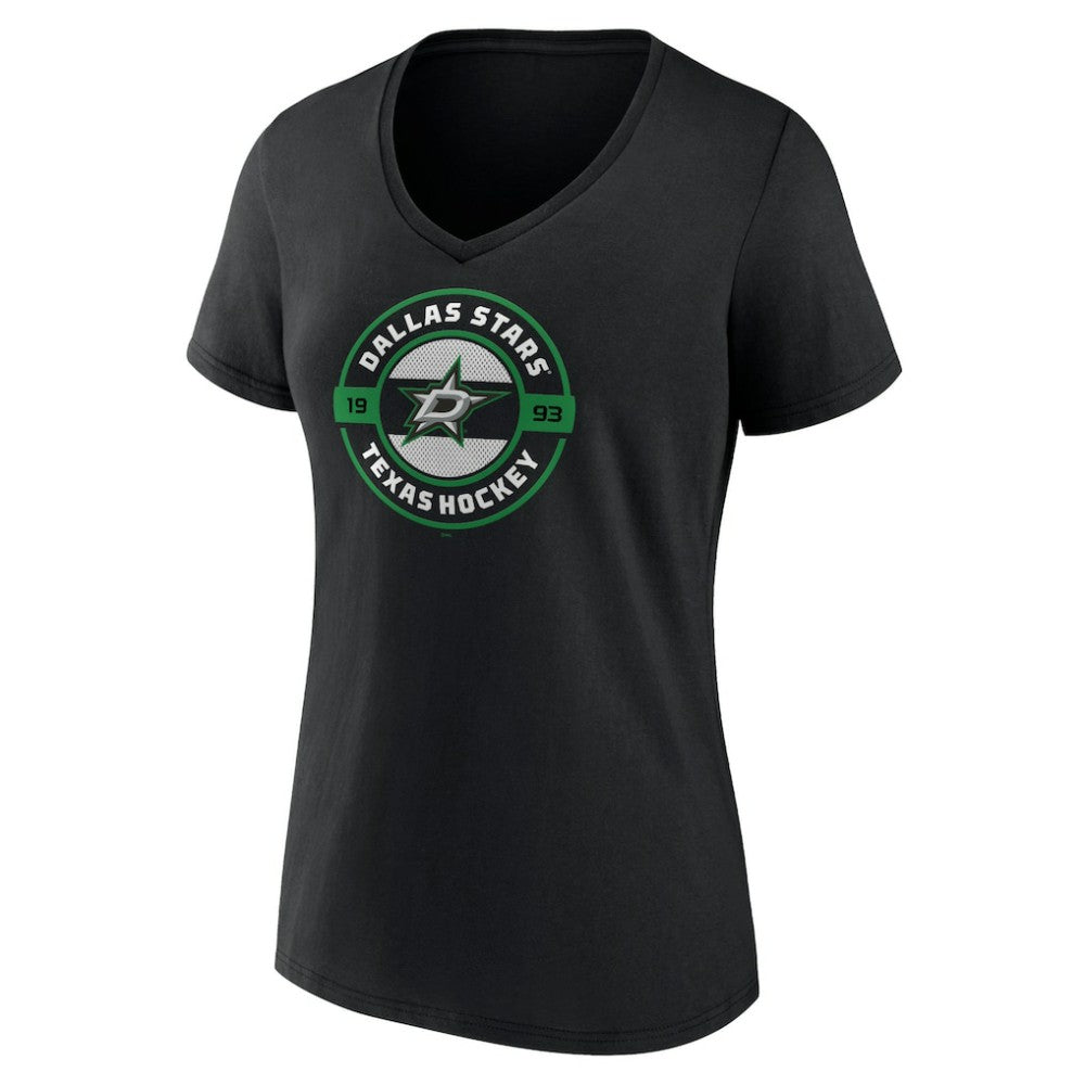 Dallas Stars Women's Native V-Neck T-Shirt Black