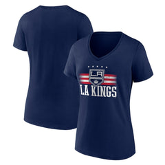 Los Angeles Kings Women's Americana Team V-Neck T-Shirt Navy