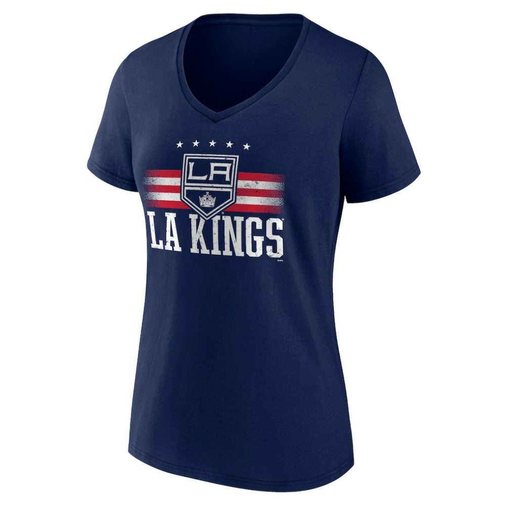 Los Angeles Kings Women's Americana Team V-Neck T-Shirt Navy