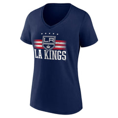 Los Angeles Kings Women's Americana Team V-Neck T-Shirt Navy