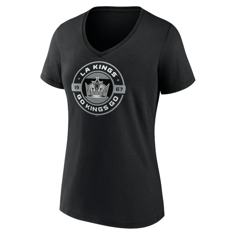 Los Angeles Kings Women's Native V-Neck T-Shirt Black