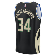 Giannis Antetokounmpo Milwaukee Bucks Fast Break Replica Player Jersey - Statement Edition - Black | Fanatics discount