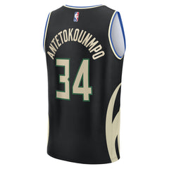 Giannis Antetokounmpo Milwaukee Bucks Youth Fast Break Replica Player Jersey - Statement Edition - Black | Fanatics for sale
