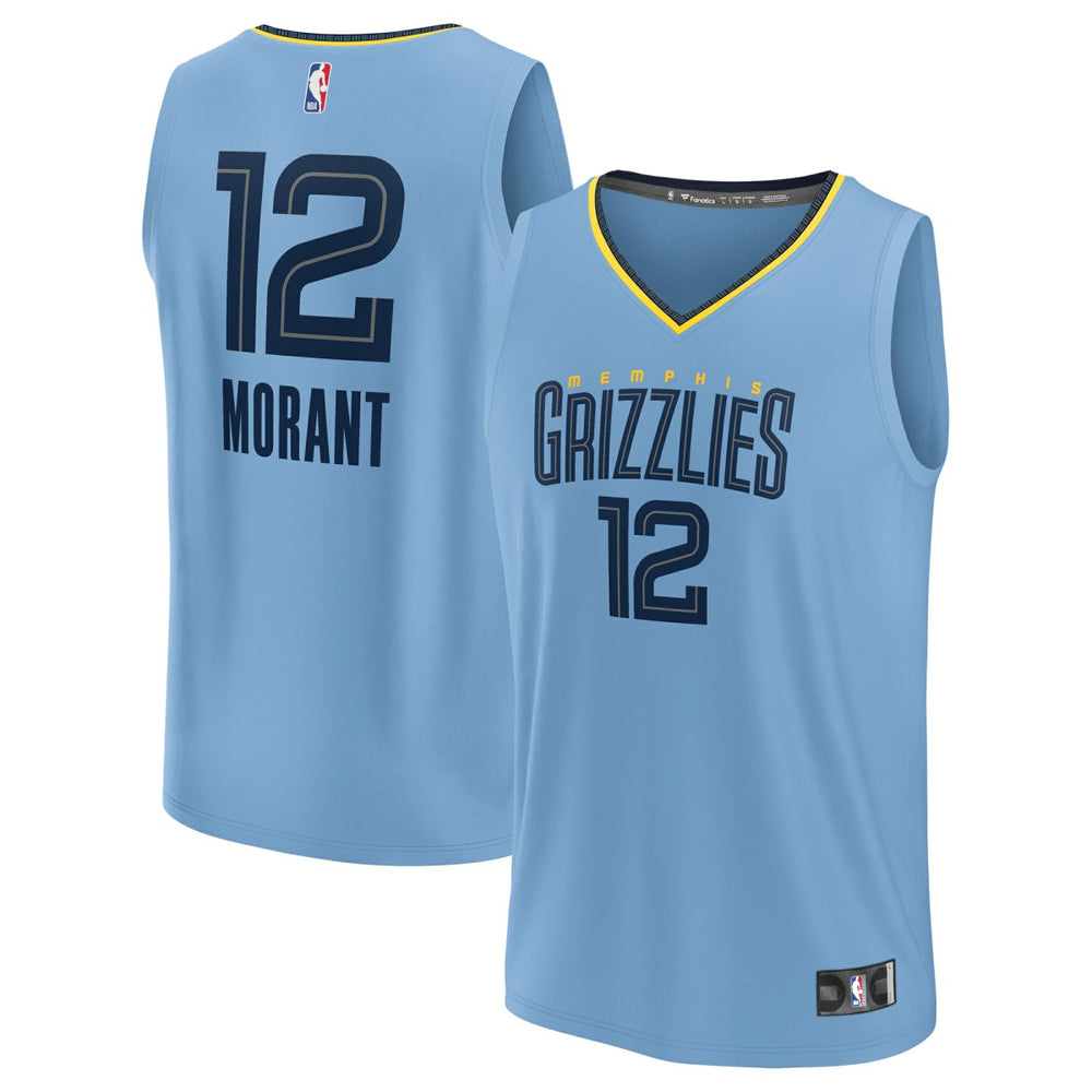 Ja Morant Memphis Grizzlies Youth Fast Break Replica Player Jersey - Statement Edition - Light Blue | Fanatics outlet