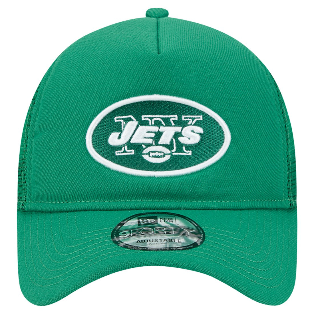New York Jets New Era 9FORTY A-Frame Trucker Adjustable Hat - Green for sale