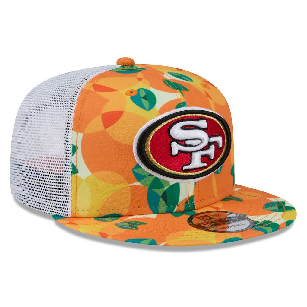 San Francisco 49ers New Era Citrus 9FIFTY Trucker Snapback Hat - Orange for sale