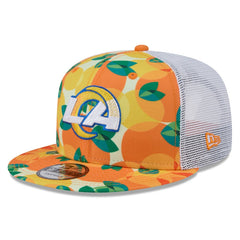 Los Angeles Rams New Era Citrus 9FIFTY Trucker Snapback Hat - Orange on sale