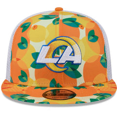 Los Angeles Rams New Era Citrus 9FIFTY Trucker Snapback Hat - Orange on sale