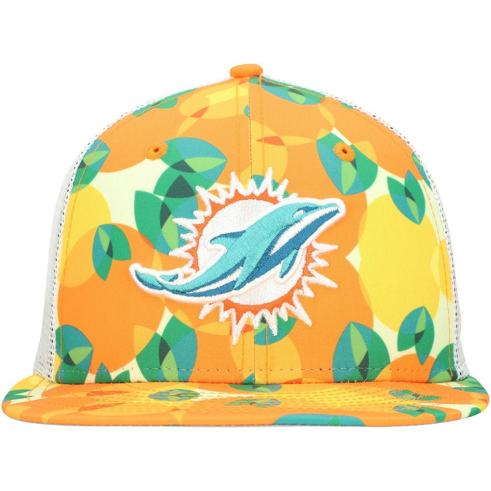 Miami Dolphins New Era Citrus 9FIFTY Trucker Snapback Hat - Orange discount