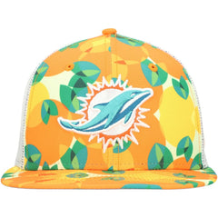 Miami Dolphins New Era Citrus 9FIFTY Trucker Snapback Hat - Orange discount