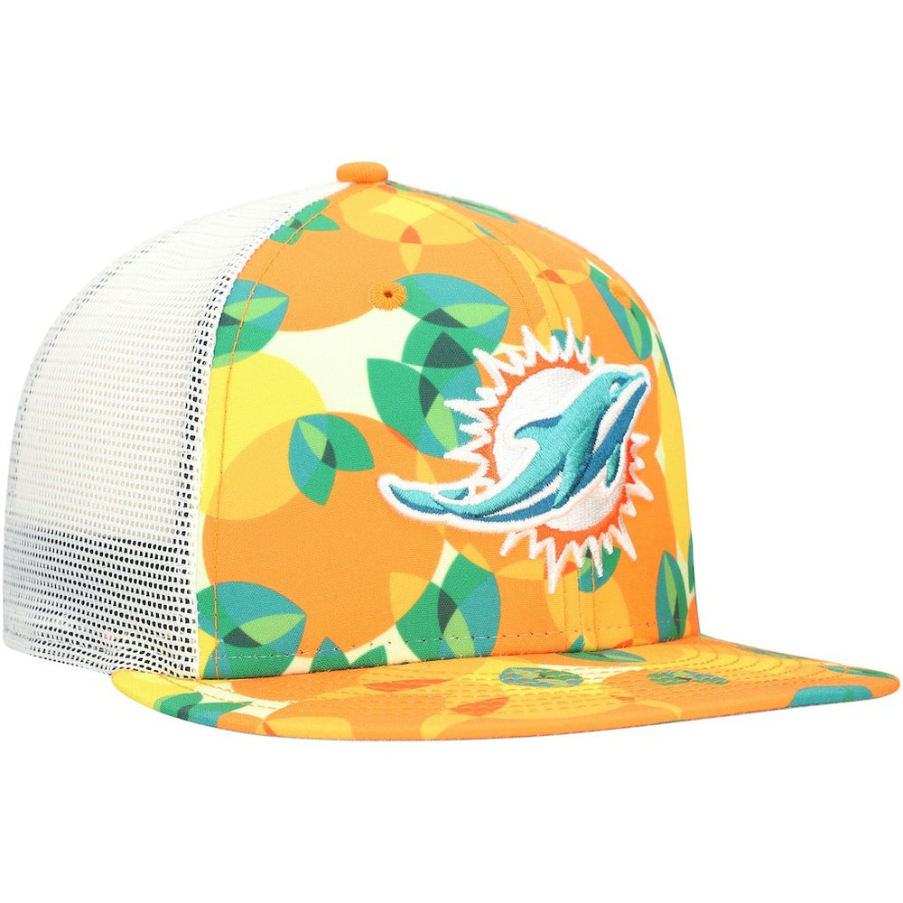 Miami Dolphins New Era Citrus 9FIFTY Trucker Snapback Hat - Orange discount