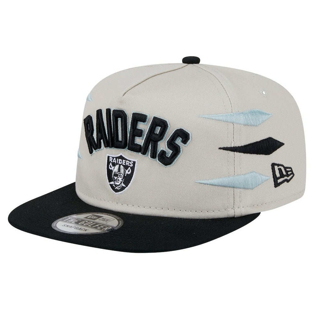 Las Vegas Raiders New Era Athletic Golfer Snapback Hat - Stone/Black for sale