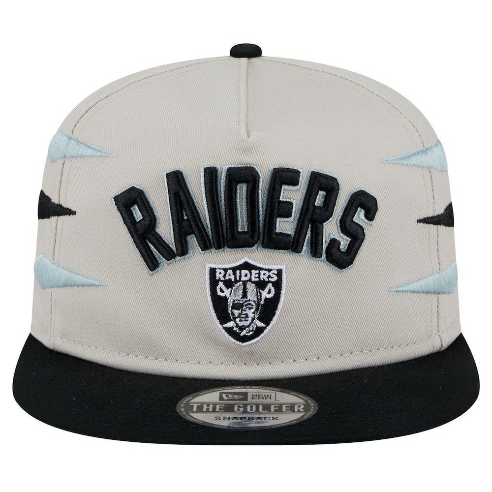 Las Vegas Raiders New Era Athletic Golfer Snapback Hat - Stone/Black for sale