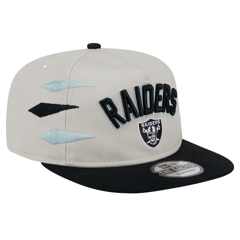 Las Vegas Raiders New Era Athletic Golfer Snapback Hat - Stone/Black for sale